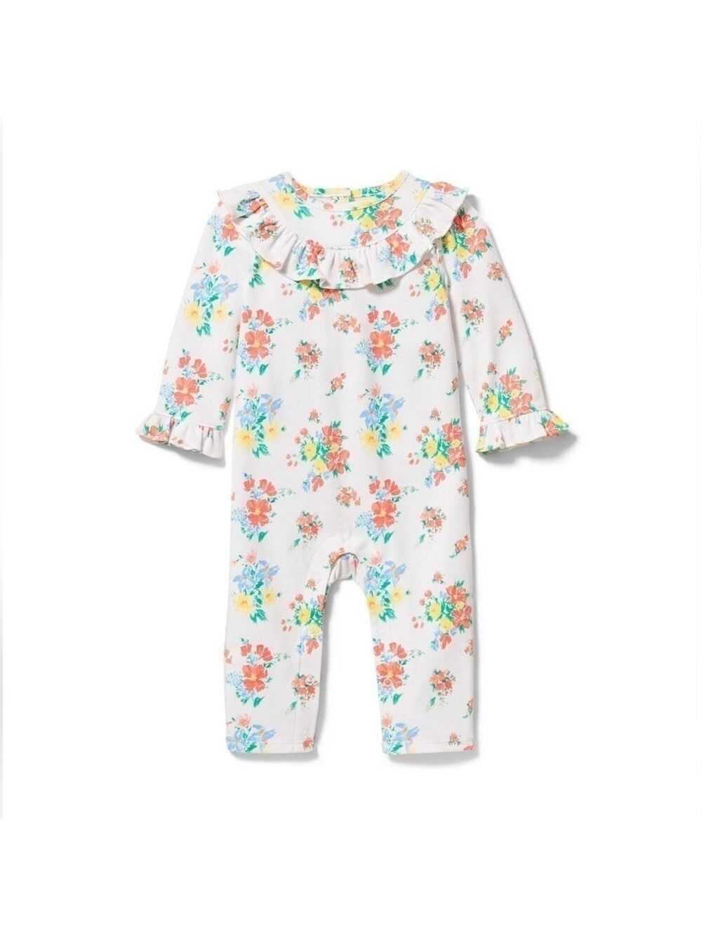 FLORAL RUFFLE 1-PIECE - Picture 1 of 4